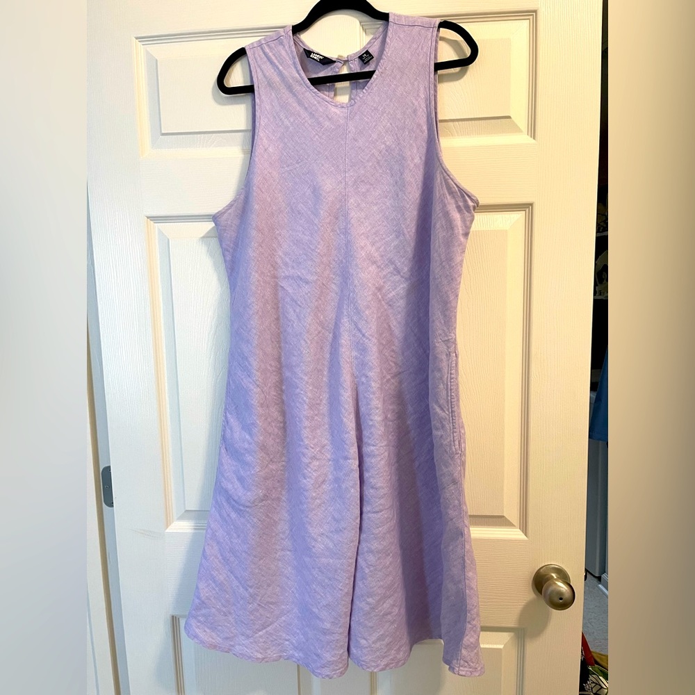Lands End Linen Lavender Dress sz 1x